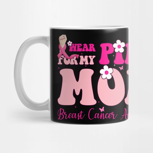 Pink For My Mom In Law Typography Style Breast Cancer by Gendon Design